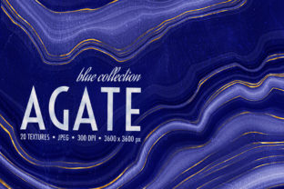 Blue & Gold Agate Geode Textures: A Design Toolkit