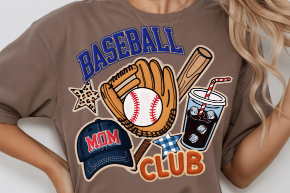 Celebrate the Season: Baseball Mama and Mom Club PNG Essentials