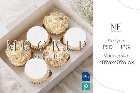 Cupcake Topper Mockup: Elevate Your Bakery Brand