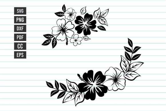 Hand-Drawn Hibiscus & Bouquet SVGs for Your Next Project