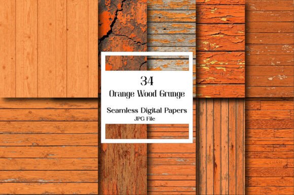 Orange Wood Grunge Textures: The Raw Material for Authentic Design