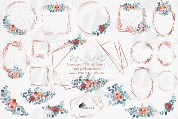 Rust and Dust Blue Floral Eucalyptus: A Designer's Toolkit