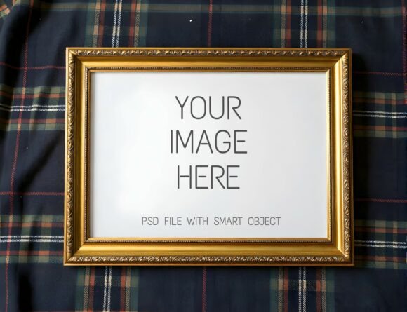 Timeless Gold Frame Mockup: Elevate Your Art Presentation