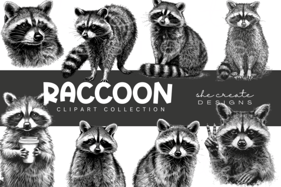 Unlocking Whimsy: The Racoon Clipart Collection for Modern Creatives