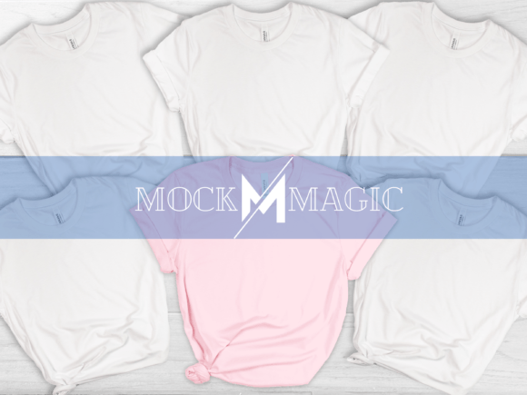 White & Pink Bella Canvas 3001 Mockup: The Ultimate Design Tool